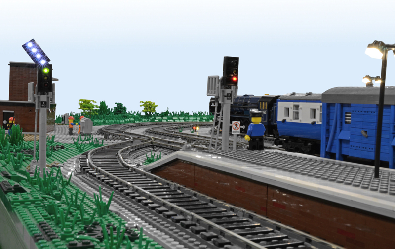 A view down Fareham station northern approach